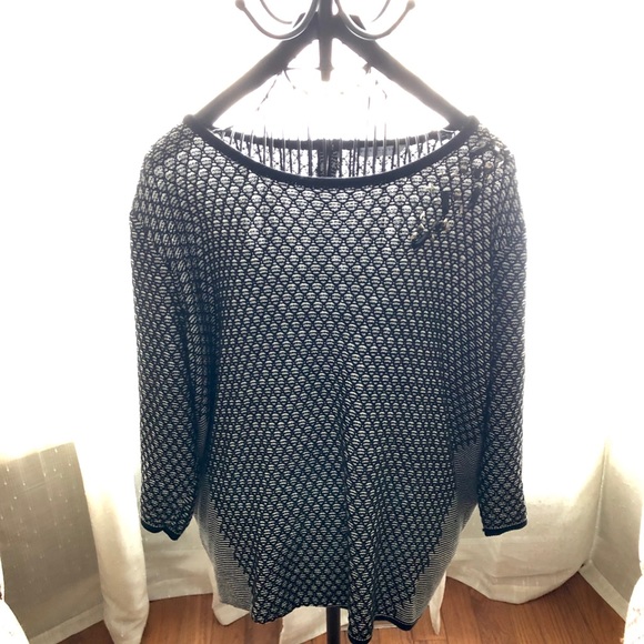 Black & White Jewelled Sweater - Picture 1 of 2